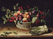 Louise Moillon Weintrauben, apfel und Melonen oil on canvas